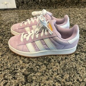 Adidas Campus Lilac suede shoes. Size 8.
